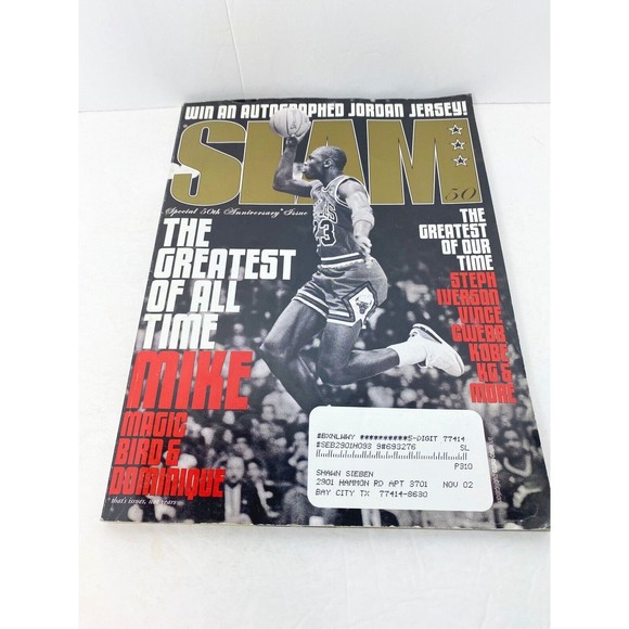 SLAM Magazine 50th ANNIVERSARY Issue Michael Jordan Cover 1 of 3 Rare MAGIC BIRD - Picture 1 of 16
